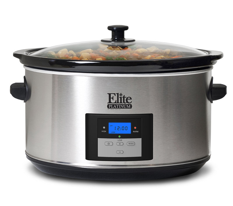 Elite by MaxiMatic Platinum 8.5Quart Stainless Steel Digital Slow